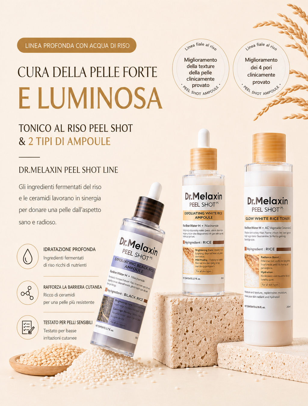 DR.MELAXIN PEEL SHOT GLOW WHITE RICE TONER