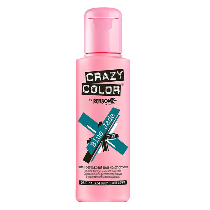CRAZY COLOR SEMI-PERMANENT HAIR COLOR CREAM BLUE JADE 67