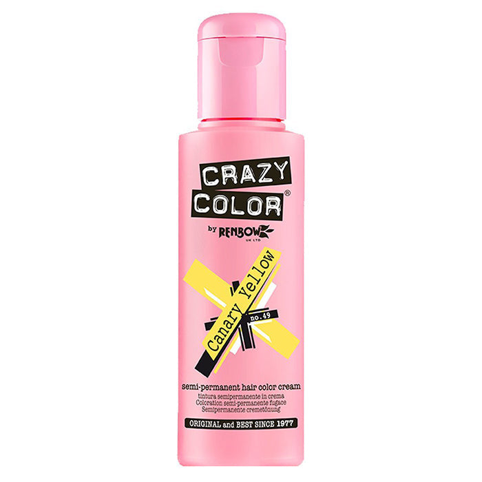 CRAZY COLOR SEMI-PERMANENT HAIR COLOR CREAM CANARY YELLOW 49