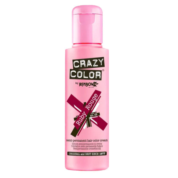 CRAZY COLOR SEMI-PERMANENT HAIR COLOR CREAM RUBY ROUGE 66