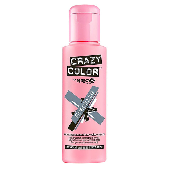 CRAZY COLOR SEMI-PERMANENT HAIR COLOR CREAM GRAPHITE 69