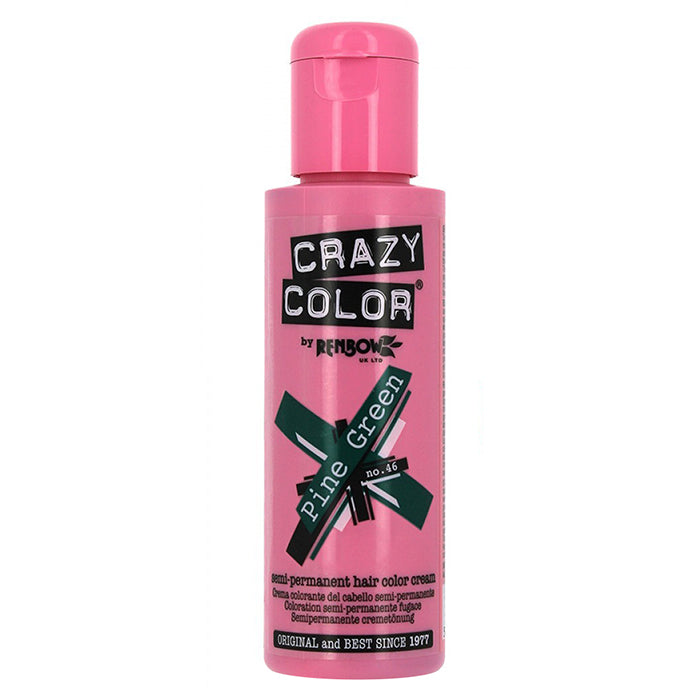 CRAZY COLOR SEMI-PERMANENT HAIR COLOR CREAM PINE GREEN 46