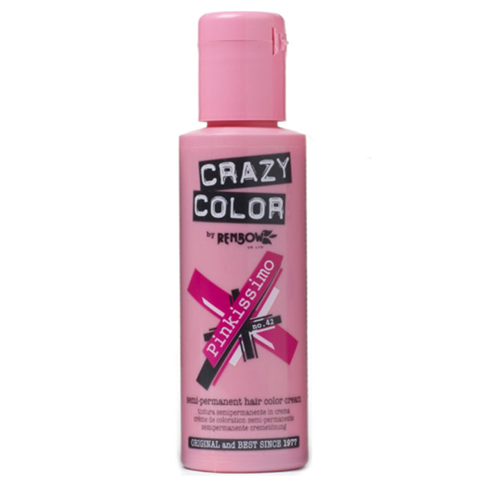 CRAZY COLOR SEMI-PERMANENT HAIR COLOR CREAM PINKISSIMO 42