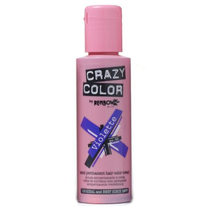 CRAZY COLOR SEMI-PERMANENT HAIR COLOR CREAM VIOLETTE 43
